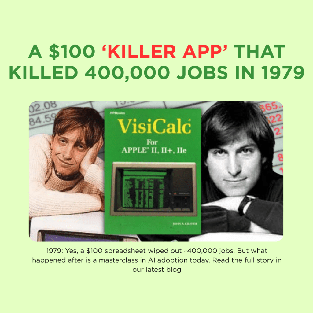 What the $100 Killer App of 1979 Teaches Us About AI Adoption in 2026